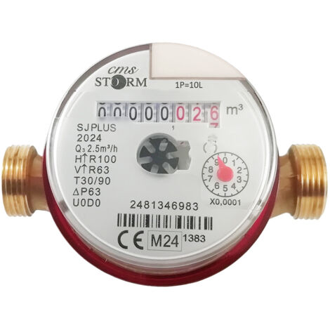 SCELTO DA DESIVERO CONTATORE STORM 1/2" ACQUA CALDA QUADR. ASCIUTTO PLI 10 LITRI codice prod: DSV20727