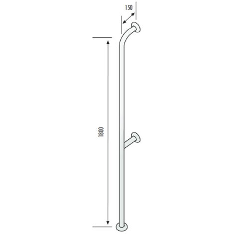 SCELTO DA DESIVERO Dsv06803 corrimano verticale par./pav. acciaio codice prod: DSV06803