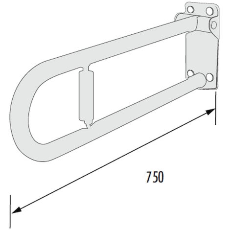 SCELTO DA DESIVERO Dsv14836 barra ribaltabile 75cm rivestita Nylon codice prod: DSV14836