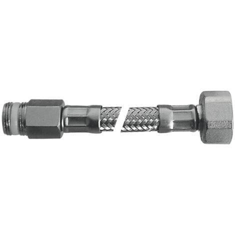 SCELTO DA DESIVERO Flessibile Flex inox c/rosone mp 3/8"xf1/2"l.800 codice prod: DSV04705