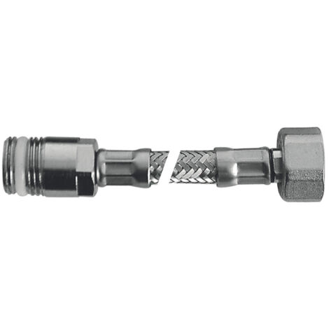 SCELTO DA DESIVERO Flessibile flex inox con rosone mp 1/2"xf1/2"l.150 codice prod: DSV04707