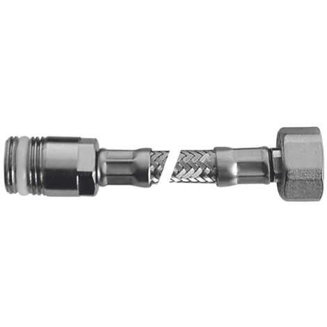 SCELTO DA DESIVERO Flessibile Flex inox con rosone mp 1/2"xf3/8"l.350 codice prod: DSV04721
