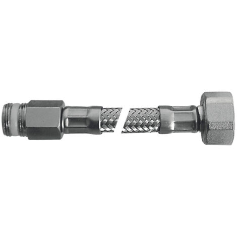 SCELTO DA DESIVERO Flessibile flex inox con rosone mp 3/8"xf1/2"l.350 codice prod: DSV04701