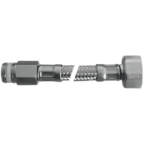 SCELTO DA DESIVERO Flessibile Flex inox con rosone mp 3/8"xf3/8"l.150 codice prod: DSV04687