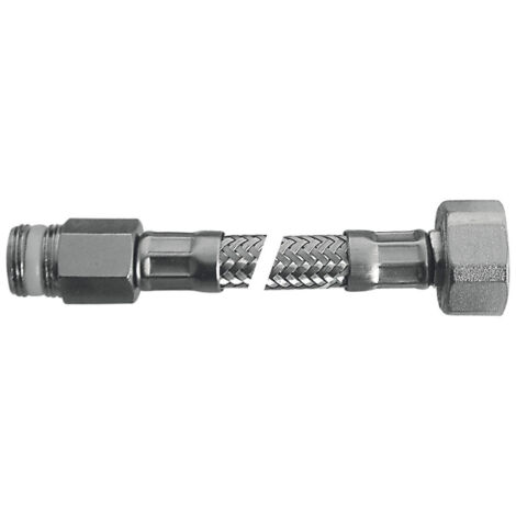 SCELTO DA DESIVERO Flessibile Flex inox con rosone mp 3/8"xf3/8"l.200 codice prod: DSV04688