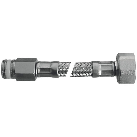 SCELTO DA DESIVERO Flessibile Flex inox con rosone mp 3/8"xf3/8"l.250 codice prod: DSV04689