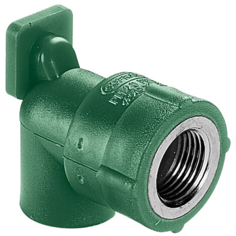SCELTO DA DESIVERO Gomito a 90° fil. femmina c/staffa per supporto met. k84 d.20x1/2 codice prod: DSV02267
