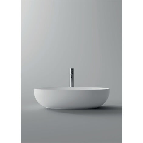 SCELTO DA DESIVERO Lavabo in ceramica ovale 60x35 h 15 bianco lucido da appoggio s/troppieno codice prod: DSV17985
