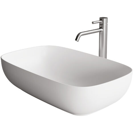 SCELTO DA DESIVERO Lavabo in ceramica ovale 60x37 h 15 bianco lucido da appoggio s/troppieno codice prod: DSV17986