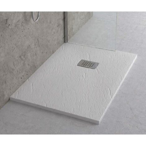 SCELTO DA DESIVERO Piatto doccia Mineral  bianco 100x70 con piletta/griglia pietra naturale codice prod: DSV15847BI