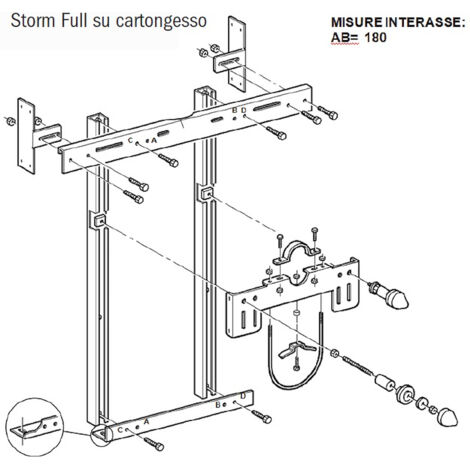 SCELTO DA DESIVERO Staffa Full di fiss. per wc sosp.catino codice prod: DSV16578