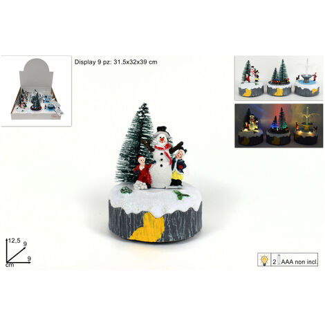 SCENARIO NATALIZIO CON LUCI ASSORTITO 3 VARIANTI (1 PEZZO, INVIO CASUALE)
