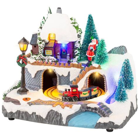Scène De Noël Avec Led 20,8 X 16,3 X 13,90 Cm