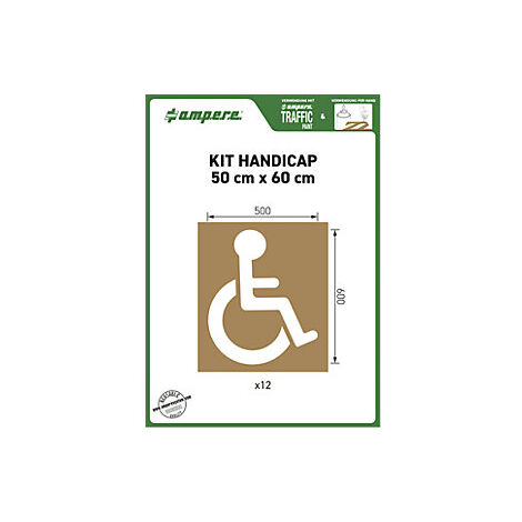 Schablonenset Handicapsymbol HxB 600 x 500 mm 12 Schablonen
