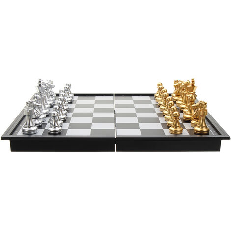Schachspiel Figuren aus Magnetisch Neu Schach Backgammon edles Geschenk 25*25CM 