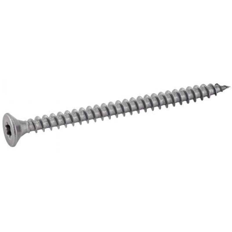 Schraube für Spanplatten mit Senkkopf und Sechskant - Vollgewinde - Edelstahl A2 4x35 mm - 200 Stück in der Box