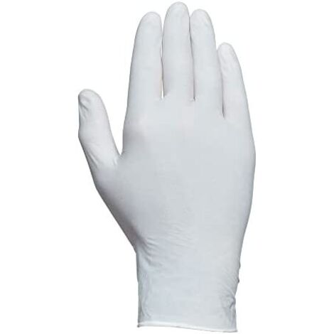 Schachtel mit 100 Einweg-Latexhandschuhen mit Puder Größe 7 juba