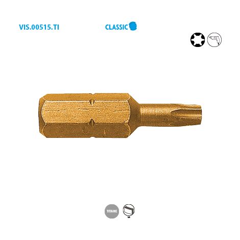 Schachtel mit 15 Schraubendreher-Bits Serie 1/4'' - TORX® TITAN Classic T15 Lang. 25 mm