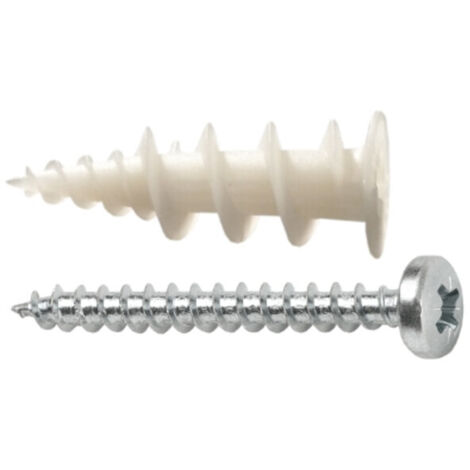 Schachtel mit 50 Stück Nylondübeln mit Schraube Ø3-4,5x40mm