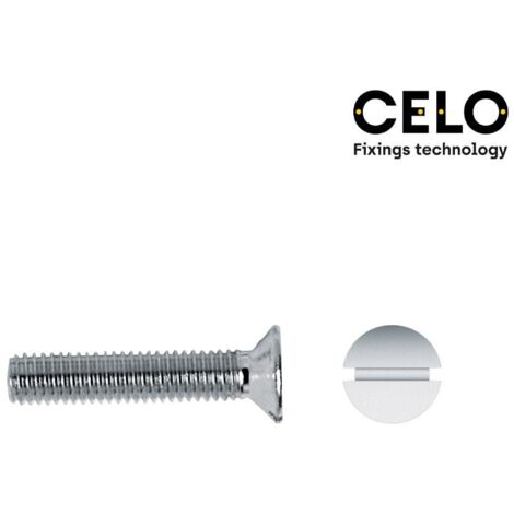 Schachtel mit 500 Einheiten metrischer Senkschlitzschrauben Ø4x20mm, verzinkt