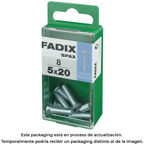 Schachtel mit 8 Einheiten metrischer Schraube mit Flachkopf M 5x20mm Fadix