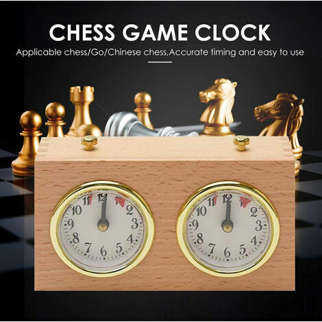 Schachuhr-Timer, Holz-Analog-Brettspiel-Wettbewerb Schachuhr-Timing-Tools Hochpräzise mechanische Schachuhr für verschiedene Schachspiele