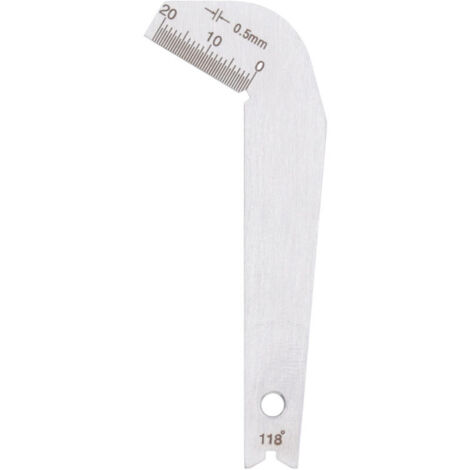 Schärflehre für Edelstahlbohrer, 0,5 mm Präzision, 118°-Winkel-Schärfwerkzeug