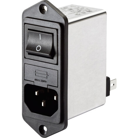 Schaffner FN 282-1-06 FN 282-1-06 Netzfilter mit Schalter, mit Kaltgerätebuchse 250 V/AC 1 A 7.5 mH