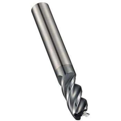 Schaftfräser S262 D.3mm R.0,3mm Gesamt-L.50mm Schneiden-L.9mm HM AlCrN 40Grad