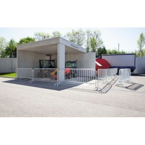 Schake 15x Absperrgitter mit Palette und Zurrgurten im Set S15