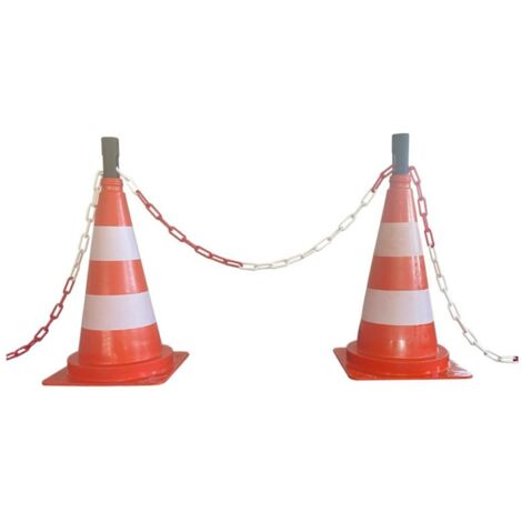 Schake Absperrkette rot / weiß, Kunststoff 6 mm, VE 25m
