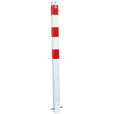 Schake Absperrpfosten 470B, 70x70 1300mm z. Einbetonieren feuervz weiß/rot Erdanker