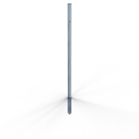 Schake Absperrpfosten aus Stahlrohr verzinkt Ø42x2,5mm mit Kunststoffkappe 900mm Überflur zum Einschlagen ohne Ösen