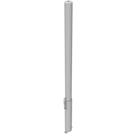 Schake Absperrpfosten herausnehmbar für Vorhängeschloss aus Stahlrohr verzinkt Ø60x2,5mm mit Stahlkappe 900mm Überflur und Ösen