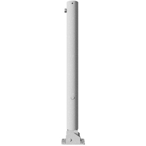 Schake Absperrpfosten umlegbar aus Stahlrohr verzinkt Ø76x2,5mm mit Dübelbefestigung, Dreikantverschluss und Stahlkappe 900mm Überflur