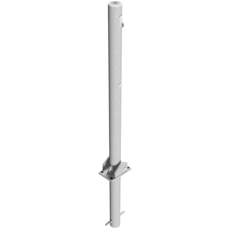 Schake Absperrpfosten umlegbar zum Einbetonieren aus Stahlrohr verzinkt Ø60x2,5mm mit Profilzylinderschloss und Stahlkappe 900mm Überflur