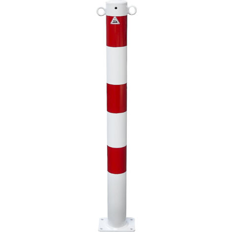Schake, Potelet de délimitation, Ø 76 mm, blanc / rouge, à