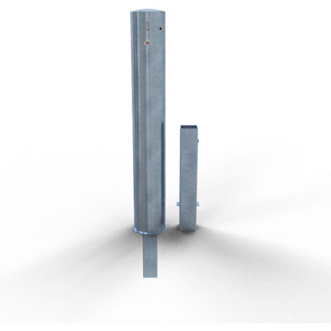 Schake Stahlrohrpoller herausnehmbar aus Stahlrohr verzinkt Ø152x3,2mm mit Profilzylinderschloss 1500mm Gesamtlänge