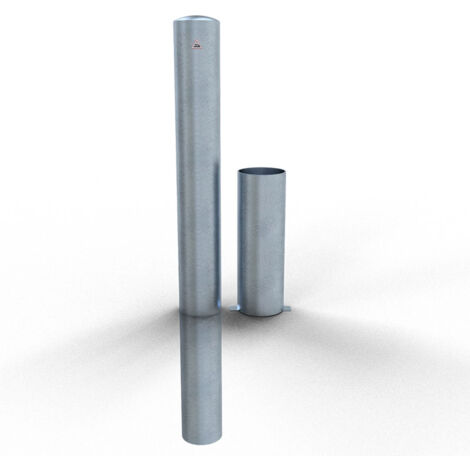 Schake Stahlrohrpoller herausnehmbar ohne Verschluss aus Stahlrohr verzinkt Ø152x3,2mm 2000mm Gesamtlänge