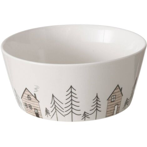 Schale mit winterlichem Tannenbaummotiv HOMEWOOD, Ø15 cm