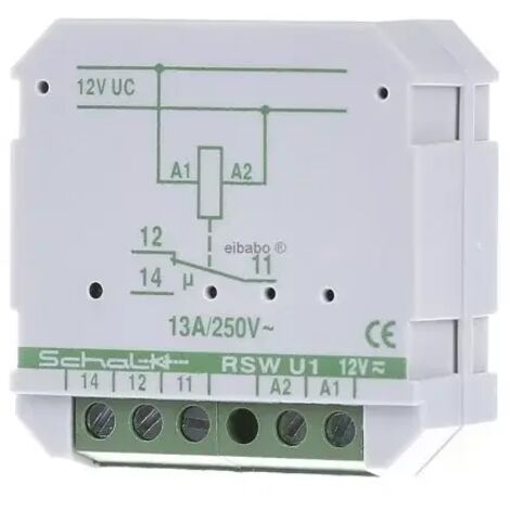 Schalk RSW U1 Interruptor de impulsos - Relé de instalación 12 V CA (12 V UC)