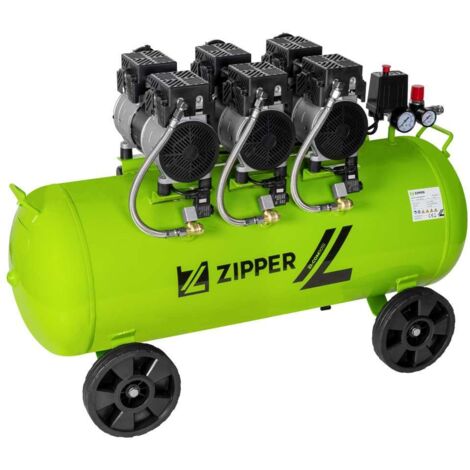 Schallgedampfter Luftkompressor 90 lt 8 bar Zipper zi-com90si