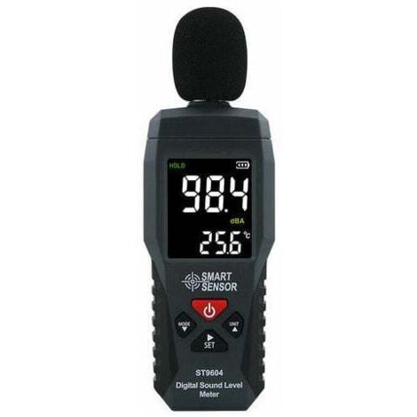 Schallpegelmesser, Geräuschtester, digitaler Audio-Schallpegelmesser, 30–130 dB, Luxmeter