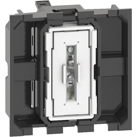 Schalter 1P 10AX 250VAC LIVING NOW 2 Module Automatische Anschlüsse Beleuchtbar - BTICINO