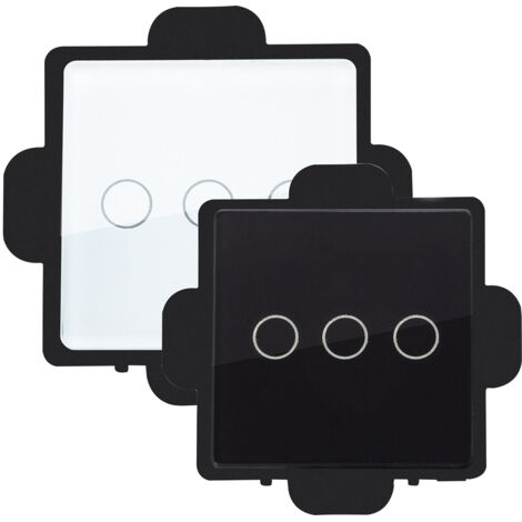 Schalter Touch Dreifach Modern Schwarz