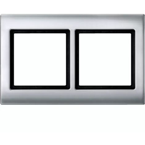 Schalterplatte Merten 400260 Doppelframe Aluminium