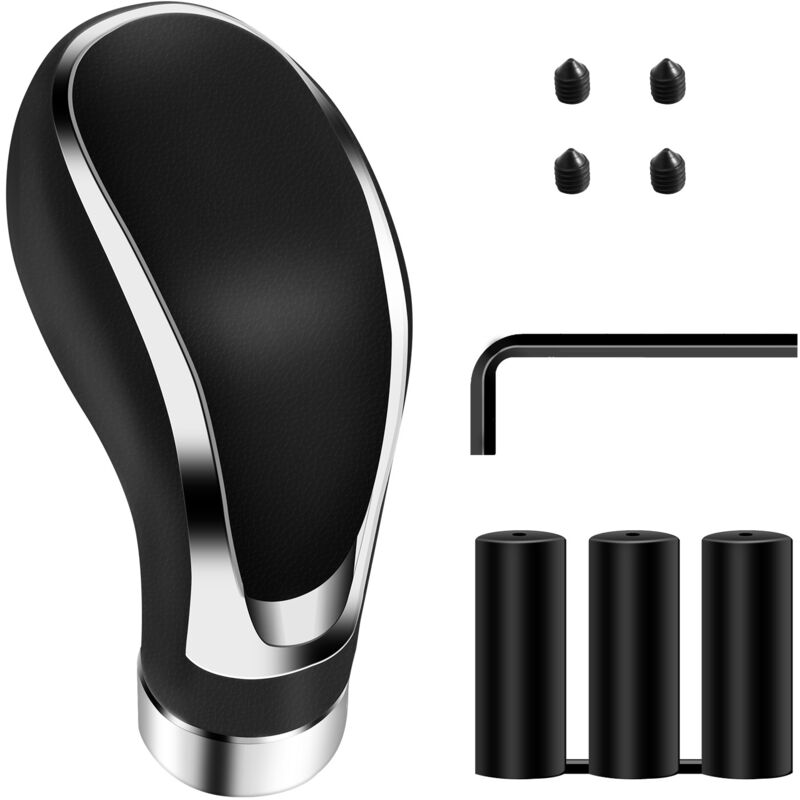 Image of Tlily - Schaltknauf aus Leder, Auto-Schaltknauf, Hebelgriff für die meisten manuellen Getriebe