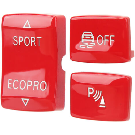 Schaltknauf-Set, ESP-Antischlupfschalter, Sportknopf, Sensor, Ersatzschlüssel für F20 F21 F22 F23 für 1er, 2er, 3er, 4er Reihe (Rot).