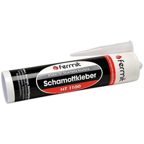Schamott- und Dichtschnurkleber FERMIT HT 1100 - bis 1.100 °C - Farbe beige - Kartusche 310 ml