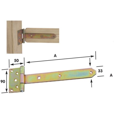 Scharnier 10 Stück für Holz mm.200 Tropenstahl - Salone